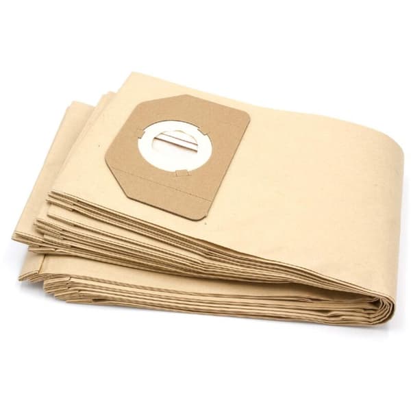 10x påsar kompatibla med Kärcher A2204/A2656/3300 - papper, bruna,