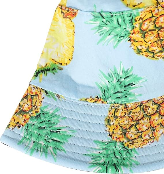 Kvinde i fiskerhat (lysblå ananas)