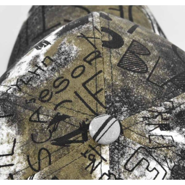 Graffiti Print Hat for Men and Women Versatile Multicolor Sun Vis