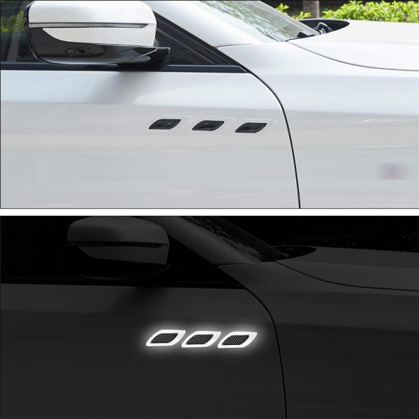 6st 3D starkt reflekterande randklistermärken för bilskärmhuv bum