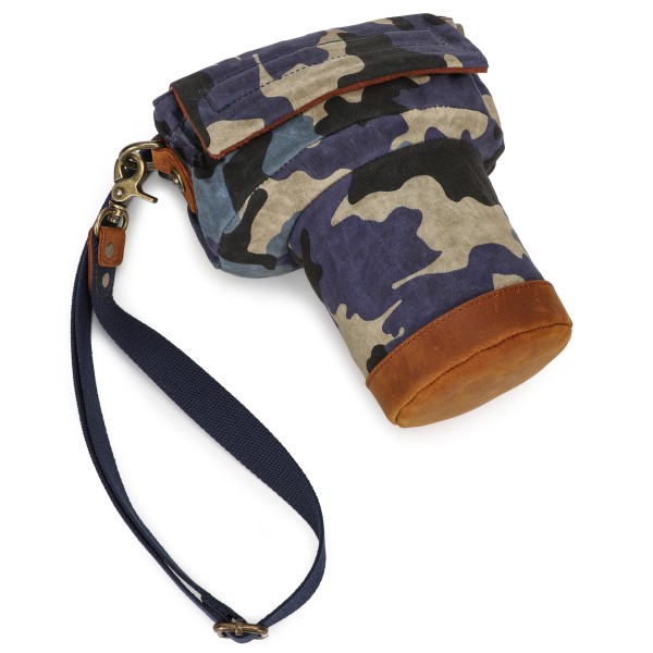 Kamera beskyttende taske fotografering taske canvas ægte læder slidbestandig