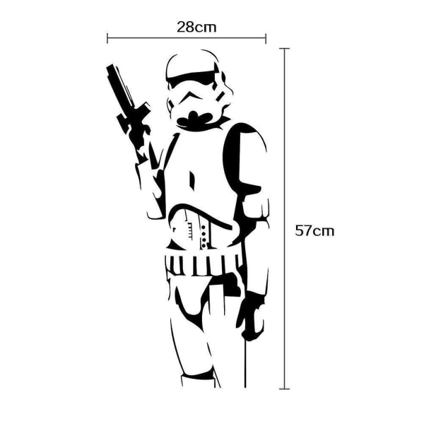 Gutterom veggklistremerker Star Wars-karakterer Hjemmedekorasjon Veggdekor Stue Bakgrunn Vegg Soverom Art Stickers 57 * 28 Cm