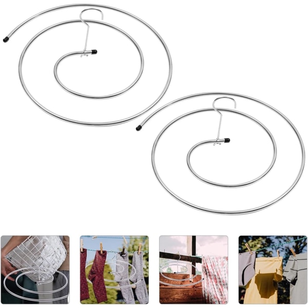 2 st spiralformade klädtorkställ, för sovsal, lakan, säng