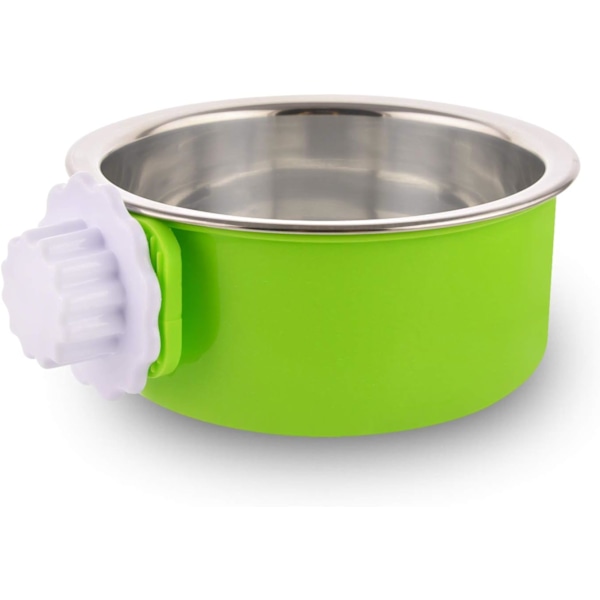 Crate Dog Bowl Avtagbar Rostfritt Stål Vatten Mat Skålar Bur C