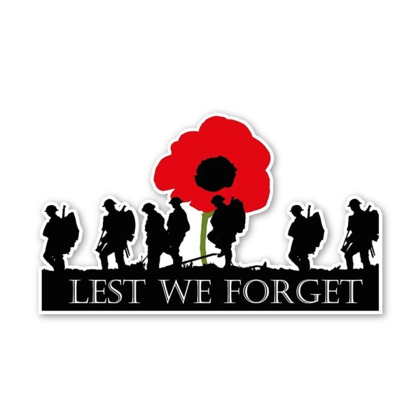 Sticker Decal Lest We Forget（XXL）