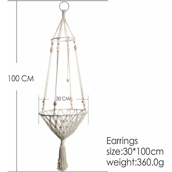 1 st trä macrame katthängmatta och vävd bomullsrep att hänga (30x
