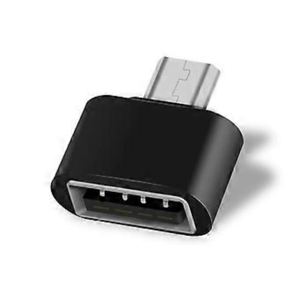 Snabb USB 2.0 A till MicroUSB Typ C-omvandlare 480 Mbps Dataöverföring Stöder OTG-funktion för Olika Enheter Svart Black