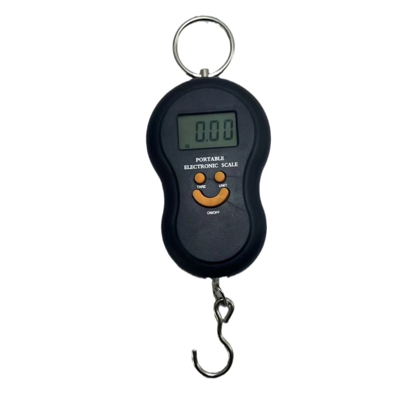 Digital krokvåg för fiske, paket etc. Upp till 50 kg (Svart)
