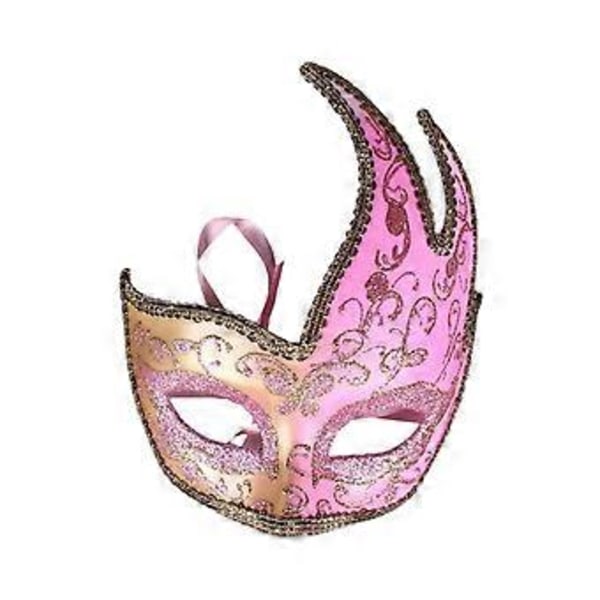 Maskeradmask Cosplay Rekvisita för Kvinnor Fest Favörer Tillbehör Högtid Nattklubb (Rosa) Pink