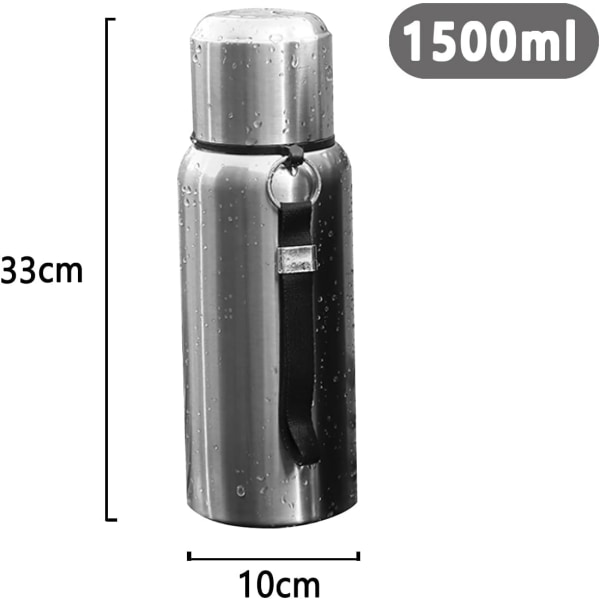 Vakuumisolerade vattenflaskor Thermal kolv för varm dryck 1.5LT