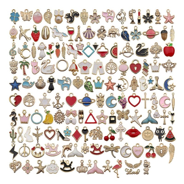 110/150pcs Pack Of Mixed Delicate Charm Pendants For Diy Jewelry Making Necklaces（A）