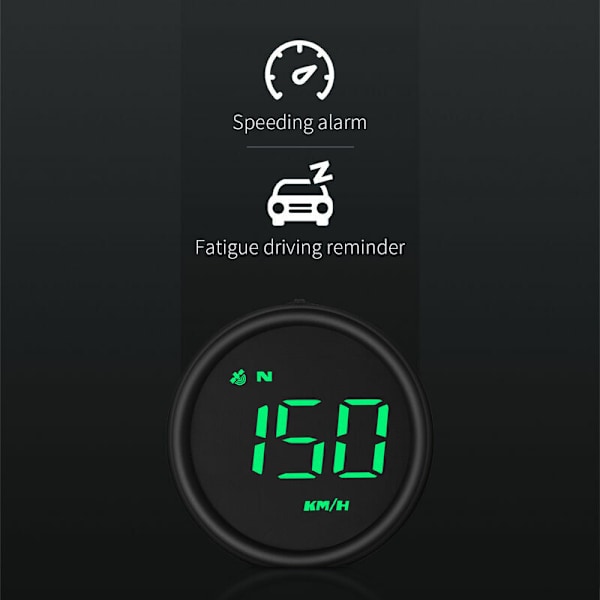 2 stk Universal Car HUD Heads Up Display GPS Speedometer med Spe