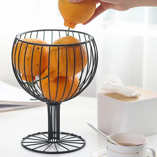 Fruktkorg, Vinglasform Multifunktionell Förvaring Frukt Ba