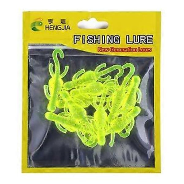 SO103 10 STK 5cm/1g Gecko-formet Simuleringsfisk Agn Mykt Agn for Fiske Fluorescent Green