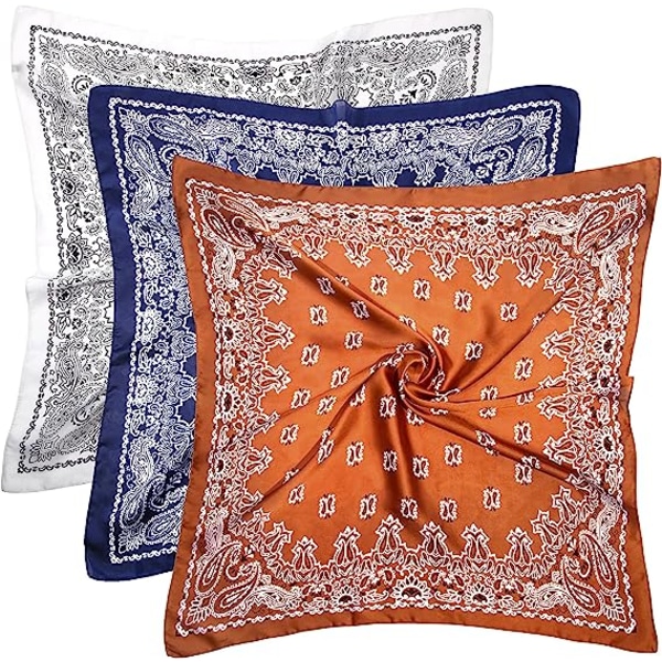 3-pack Spring and Autumn Multi-purpose Small Silk Scarf Korean S