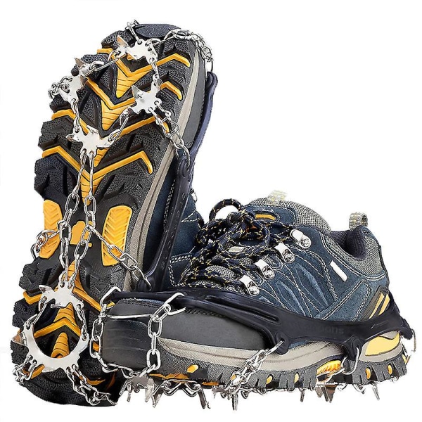 Crampons Isbrodder Til Sko Og Støvler, 19 Tænder Kløer Mikro Pigge Fodtøj Is Trækkraft System, M(36-40)