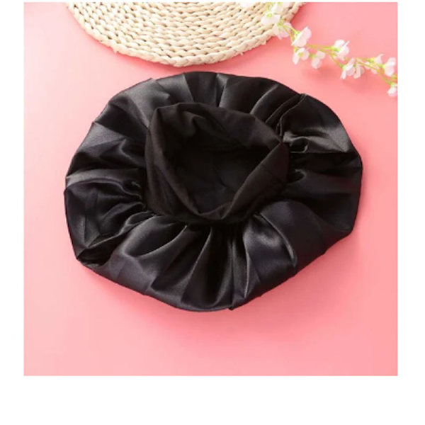 Sovehætte satinbonnet (one size) Sort