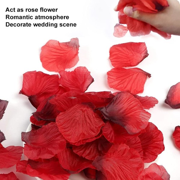 Rosenblad, 4000 stycken konstgjorda rosenbladsblomblad för W
