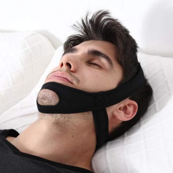 2pcs Black Adjustable V-belt Chin Rest Snoring Anti-Snoring Belt