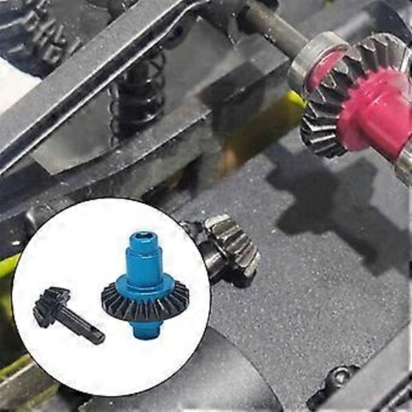Kraftigt Metall Koniskt Axelväxelset /16 RC Crawler Uppgraderingstillbehör (Blå)