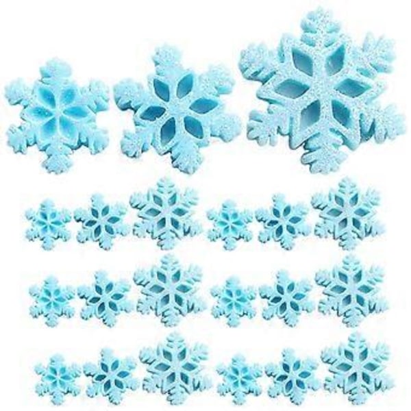36 st Små Snöflingor i Resin Dekoration DIY Snöflinga Hantverk Utsmyckning för Hårdekoration
