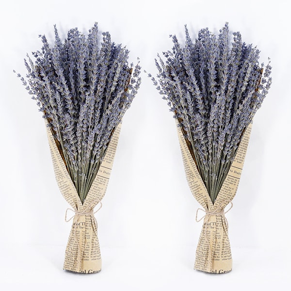 1 stjälk torkad lavendel, naturliga lavendelblommor, bukett, 43 cm