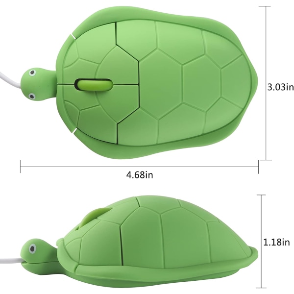 Söt Djurdatormus Wired Mini Turtle Shape Mus