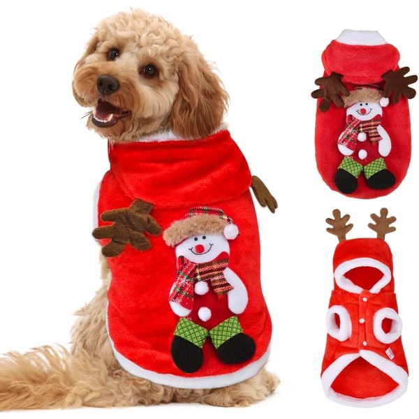 Joulupuku koirille (keskikokoinen) Joulupukin puku koirille