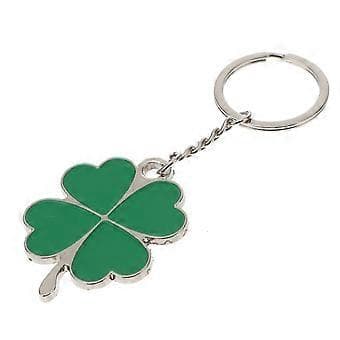 Fyrklöver Lycko Nyckelring Shamrock Glittrande Berlock Nyckelring St.Patrick's Dag Present