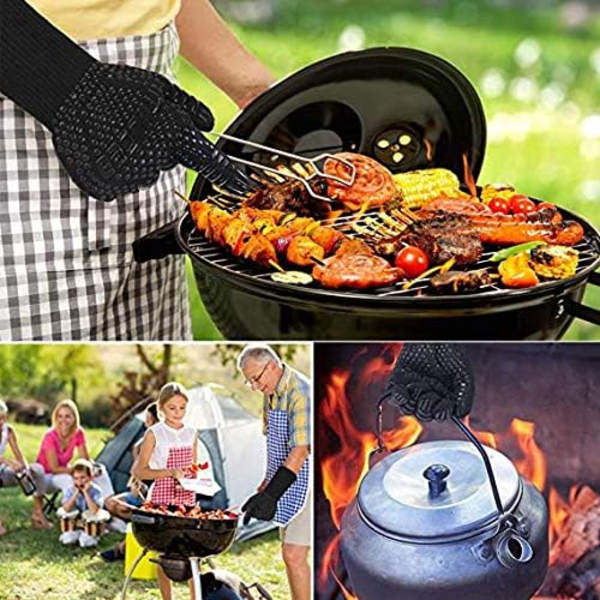 Sjeldne perle grillhansker varmebestandige opptil 800°C stekeovnshansker