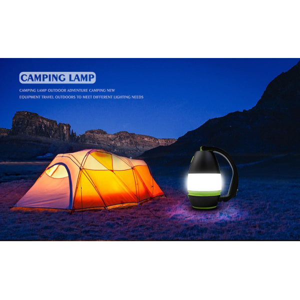 Tre-i-ett multifunksjonell bordlampe LED teltlampe campinglampe