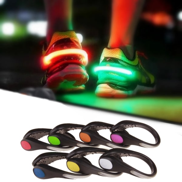 7 Shoe Clip Light Night LED Safety Warning Strong Light Shoe Clip