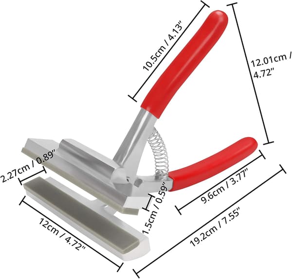 Kangaspukituspihdit - 7,5\" x 4,75\" - Jousitoimiset pihdit