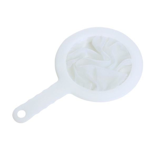 Ultrafin nylon mesh sil, plast sil, filter skje for soyamelk, kaffe, melk, yoghurt, juice (100 mesh)