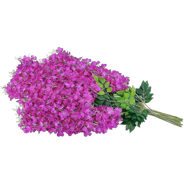 Pauwer 24 Pak 3,6 Fod/styk Kunstig Falsk Wisteria Vine Ratta Hængende Girland Silkeblomster Hjem Fest Bryllup Dekoration Fuchsia, 24stk