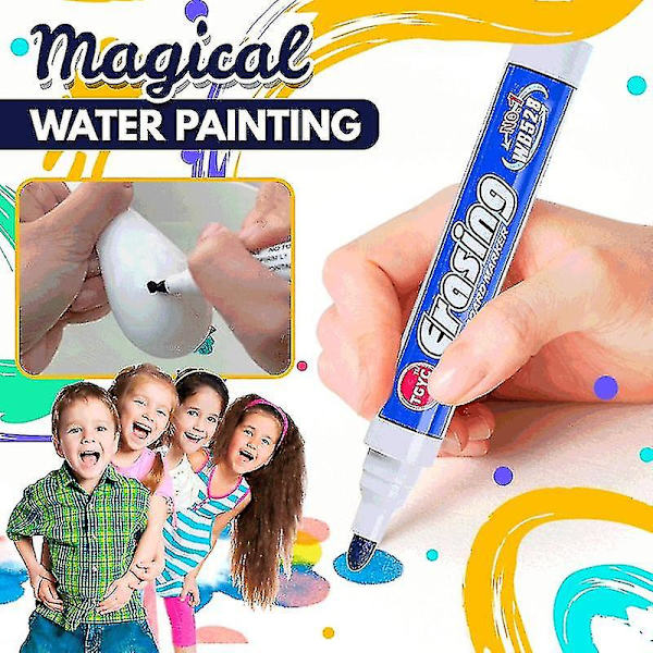 4/8/12 Färg Flytande Magisk Penna Vattenbaserad Suddgummi Whiteboard Penna Vattenritning I Vatten Kan Flyta Färg Penna,,8 Färg