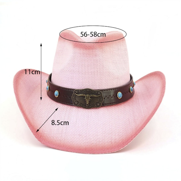 Cowboyhatt halmhatt herr sommarhatt westernhatt UV