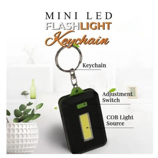 2 stk Mini LED lommelykt nøkkelring, Mini nøkkelring lys nøkkelringer med nøkkelring, Cob LED liten nøkkelring lommelykt, Mini Ultra