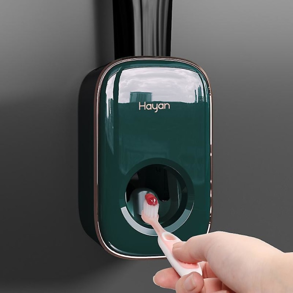 Automatisk tandkrämspressare No-punch tandkrämsdispenser Väggmonterad tandkrämspressare för hemmabruk（C）