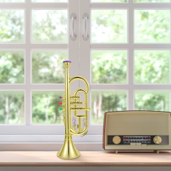 Legetøjs Trompet til Børn, Trompet Model Legetøj, Musikalske Gaver, Gylden Musikalsk Mini Saxofon Instrumenter
