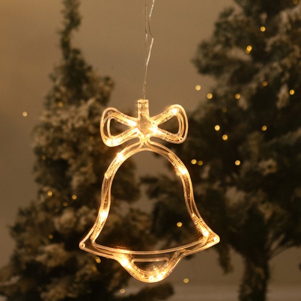 Julegardinlyspakke med 2 Snowflake og Snowman LED-vinduslys