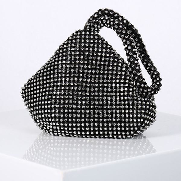 Sort middagstaske med diamanter