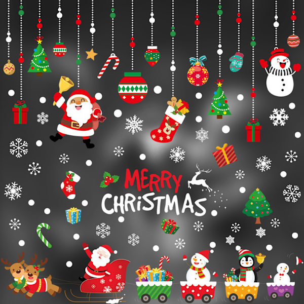 Julevindus klistremerker DIY dekorasjon julekule Santa Sno