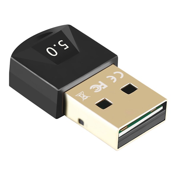 Bluetooth 5.0 adapter for stasjonær PC og laptop, USB bluetooth audio sender mottaker multi-en-i-ett