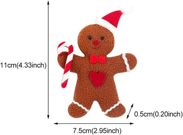 3 olika levande pepparkaksgubbe-hängen, pepparkaksdocka-hänge