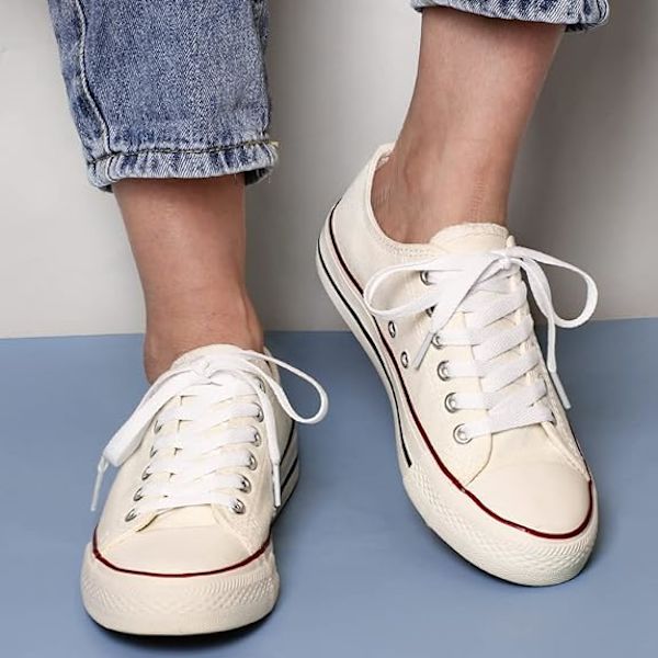 3 par snørebånd, 8mm brede flade snørebånd til sneakers, løb