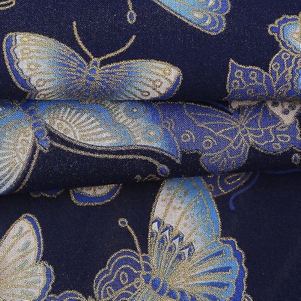 2 st blandade färger japansk stil fjäril bronzing patchwork bomullstyg DIY Handgjorda hantverkssömnad Kläder Klänning Material