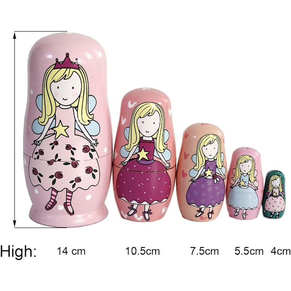 Træ Nesting Doll Russiske Nesting Dolls Sæt til Hjemmekontor De