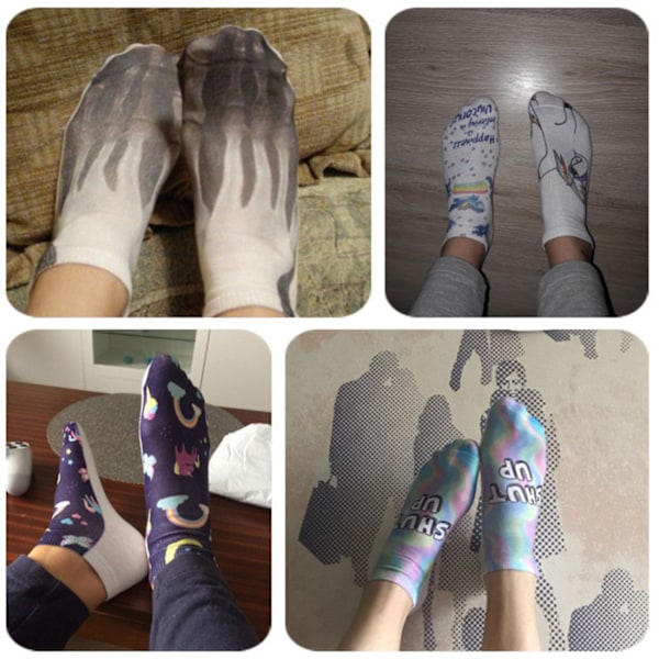 Sneakersockar 4 par barns sneakers