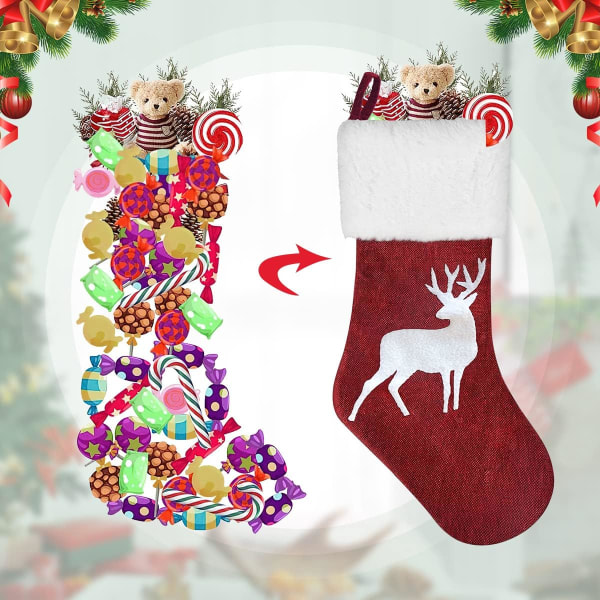Personlig julstrumpa, stor hängande julstrumpa